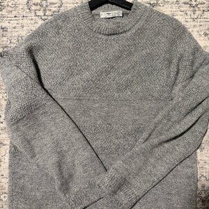 Inis Meáin - Men's Alpaca Worker's Tunic in Pebble Grey - Size Medium